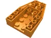 Brick Wedged, Sloped Inverted 6 x 4 with 2 Stud Connections / Orange