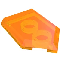 Tile Special 2 x 3 Pentagonal / Trans-Orange