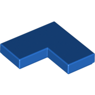 Lego Tile 2 x 2 Corner / Blue