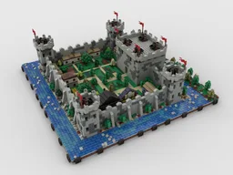 Microscale castle diorama