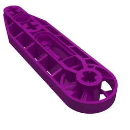 Technic Beam 1 x 7 with Fan / Purple