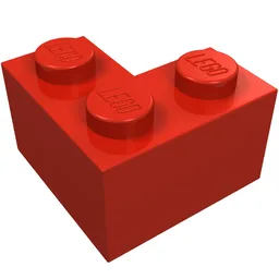 Brick 2 x 2 Corner / Red