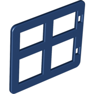 Lego Duplo Door / Window with Four Panes Square Corners / Dark Blue