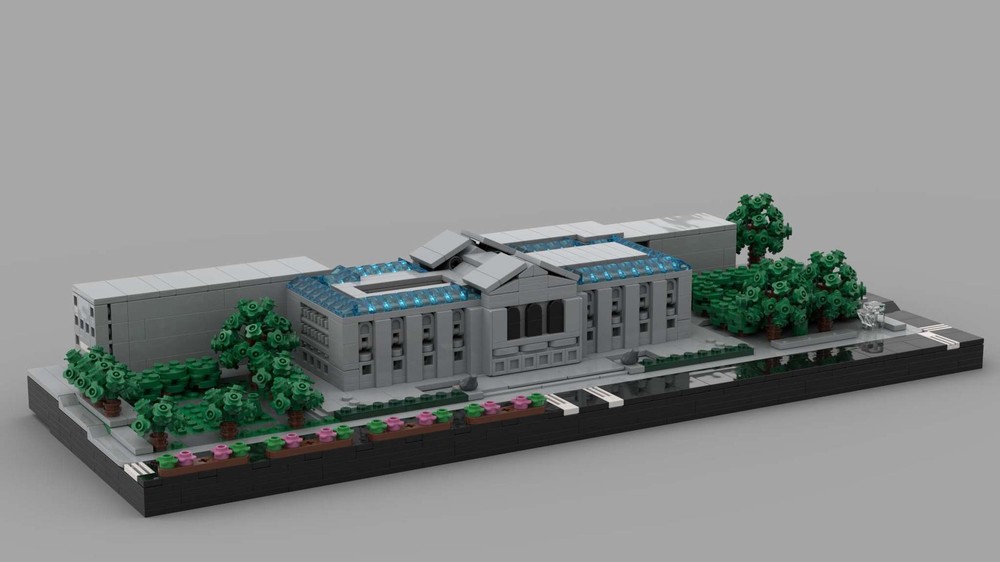 Lego Art Institute of Chicago at 1/650th Scale