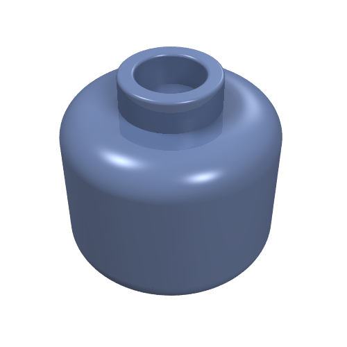 Lego Minifig Head [Plain] [Hollow Stud] / Sand Blue
