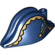 Hat Pirate Bicorne with Admiral Print / Dark Blue