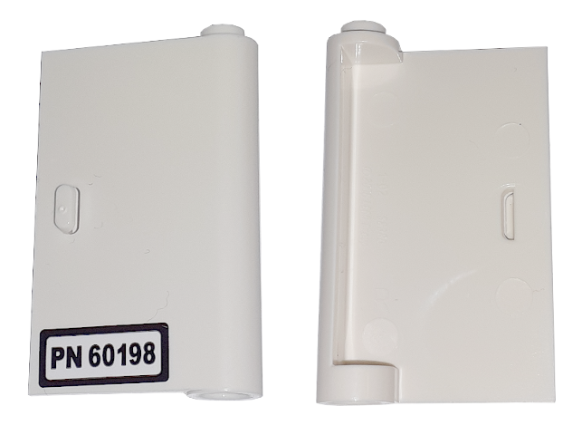 Lego Door 1 x 3 x 4 Right - Open Between Top and Bottom Hinge with 'PN 60198' Pattern (Sticker) - Set 60198