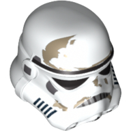 Lego Helmet Stormtrooper, Dotted Mouth and Dirt Stains Print