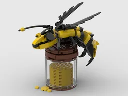 Bee on a jar of honey