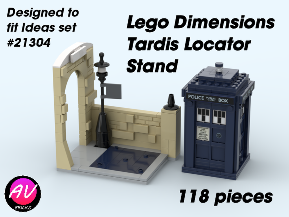 Lego 21304 Scale Lego Dimensions Tardis Stand