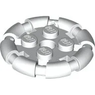 Plate Special 2 x 2 with Bar Frame Round / White
