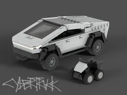 Cybertruck & Cyberquad in Speed Champions scale