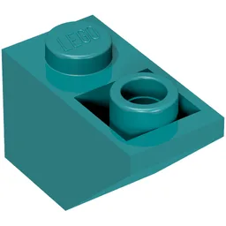 Brick Sloped Inverted 45° 2 x 1 / Dark Turquoise
