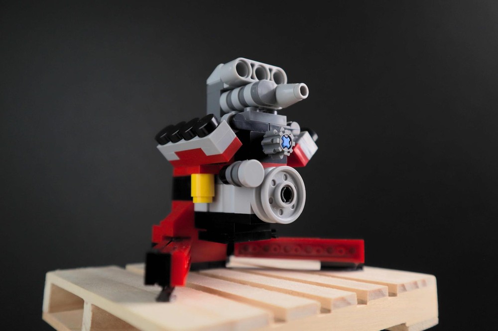 Lego Chevy V8 Super Charged Engine & Engine Stand