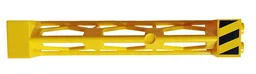 Support 2 x 2 x 10 Girder Triangular Vertical - Type 4 - 3 Posts, 3 Sections with Black and Yellow Danger Stripes Pattern (Sticker) - Set 76037
