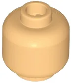 Minifigure, Head (Plain) / Warm Tan