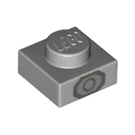 Plate 1 x 1 with Dark Grey Hexagon Print / Light Bluish Gray