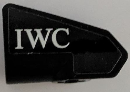 Lego Technic, Panel Fairing # 7 Very Small Smooth Short, Side A with White 'IWC' Pattern (Sticker) - Set 42165