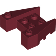 Lego Brick Wedged 3 x 4 [Stud Notches] / Dark Red
