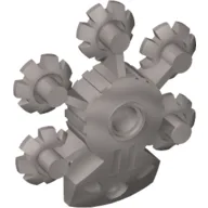 Large Figure Shield 5 x 5 with Gear Tips / Pearl Light Gray