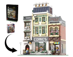 Comic Shop and Peter Parker House - Alternative build of Shopping Street 11371 + 76317 - No extra parts