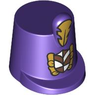 Lego Hat / Imperial Guard Shako with Gold/White Coat of Arms (Billund), Gold Plume print