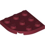 Lego Plate Round Corner 3 x 3 / Dark Red