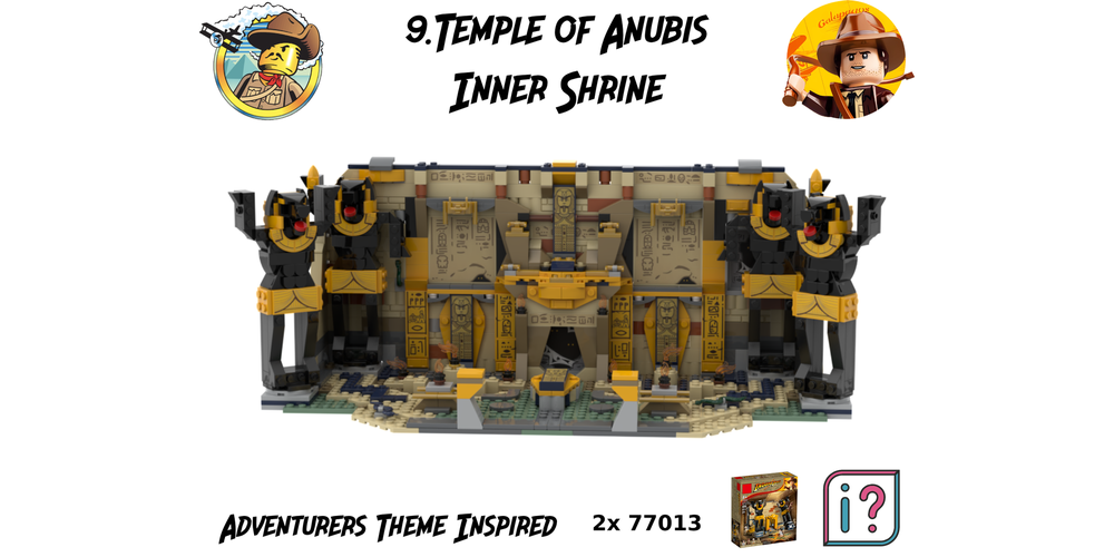 Lego Adventurers Chapter 9.Temple of Anubis Inner Shrine, Alternative Build For 2x 77013