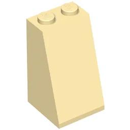 Brick Sloped 75° 2 x 2 x 3 [Solid Studs] / Tan