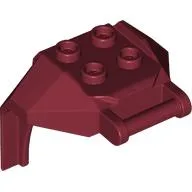 Plate Special, 2 x 2 Studs and Handle, Closed Ends (Mech Chest Plate / Armor) / Dark Red