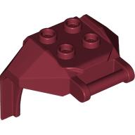 Lego Plate Special, 2 x 2 Studs and Handle, Closed Ends (Mech Chest Plate / Armor) / Dark Red