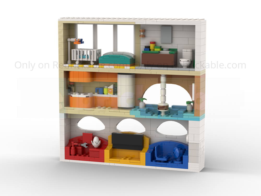 Lego Fantastic Four's Baxter Building in a Frame