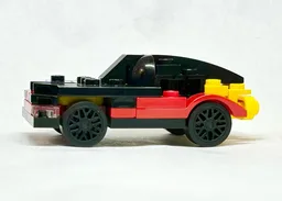 30709-Black Car with Flame