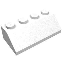 Brick Sloped 45° 2 x 4 / White