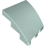 Brick Wedged, Curved 3 x 2 with Stud Notch Left / Light Aqua