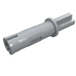 Technic Axle Pin 3L with Friction Ridges Lengthwise and 1L Axle / Light Bluish Gray