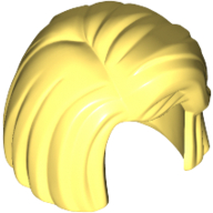 Lego Hair Short Bob Cut with Side Part / Bright Light Yellow