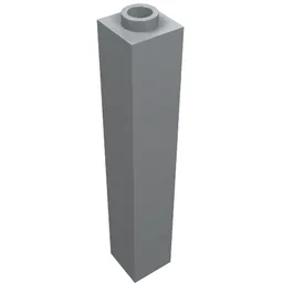 Brick 1 x 1 x 5 with Blocked Open or Hollow Stud / Light Bluish Gray