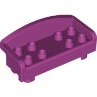 Lego Duplo Couch / Sofa with Rounded Back and Eight Studs / Magenta