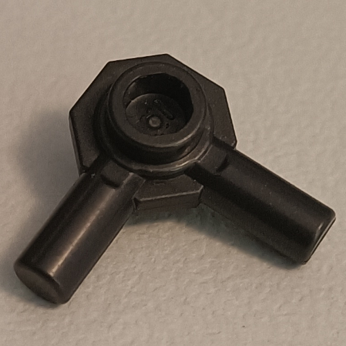 Lego Tool Connector 2 Bar 90 deg, Stud on Both Sides / Pearl Titanium