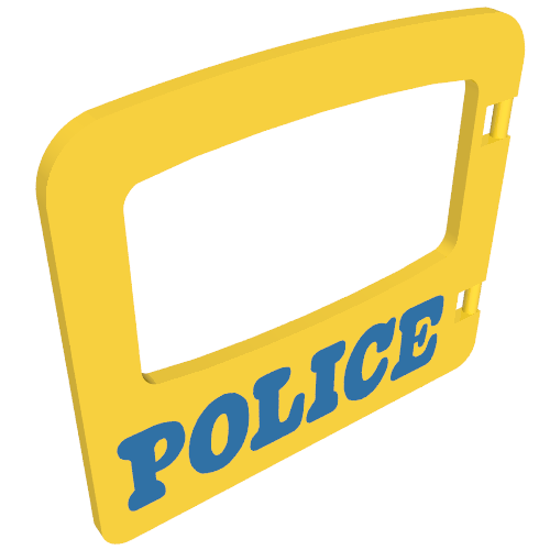 Lego Duplo Door / Window with 'POLICE' Print