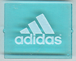Lego Glass for Window 1 x 4 x 3 with White Adidas Pattern (Sticker) - Set 3426