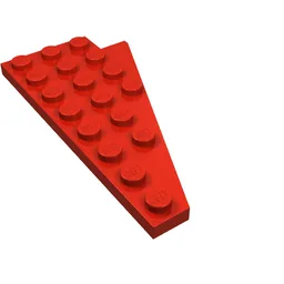 Wedge Plate 8 x 4 Wing Left / Red