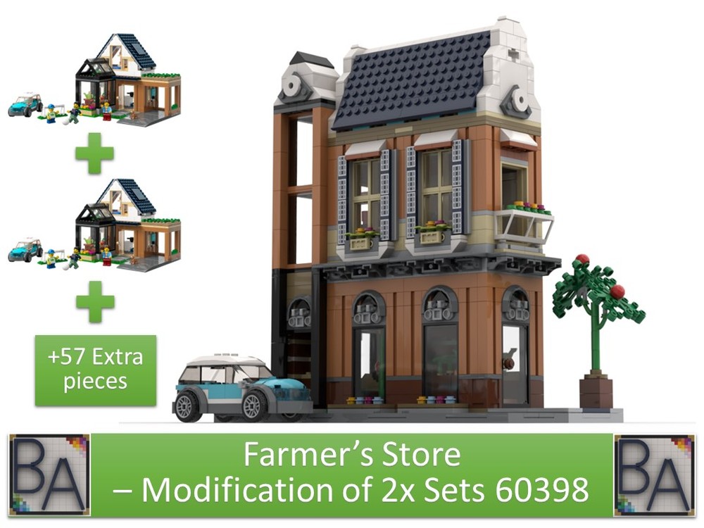 Lego Farmer's Store - Modification of 2x Sets 60398