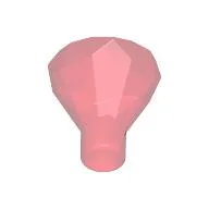 Rock 1 x 1 Jewel / Gem 24 Facet / Trans-Red
