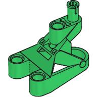 Lego Large Figure Foot, 3 x 4 1/2 x 2 1/3 with Technic Pin Connector / Green