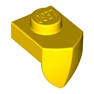 Plate Special 1 x 1 with Vertical Tooth / Yellow