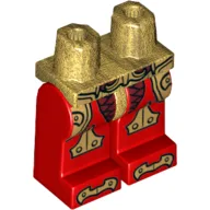 Hips and Red Legs with Gold Belt, Armor with Scales and Gold Knee Pads Print / Pearl Gold