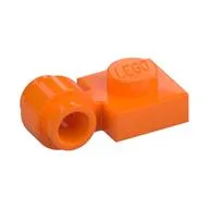 Plate Special 1 x 1 with Clip Light, Bar Hole [Thick Ring] / Orange