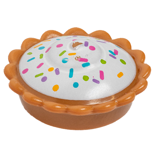 Lego Food Pie with White Cream Filling and Sprinkles Print